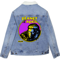 Chimpanzee Scientist Unisex Sherpa-lined Denim Jacket | Artistshot