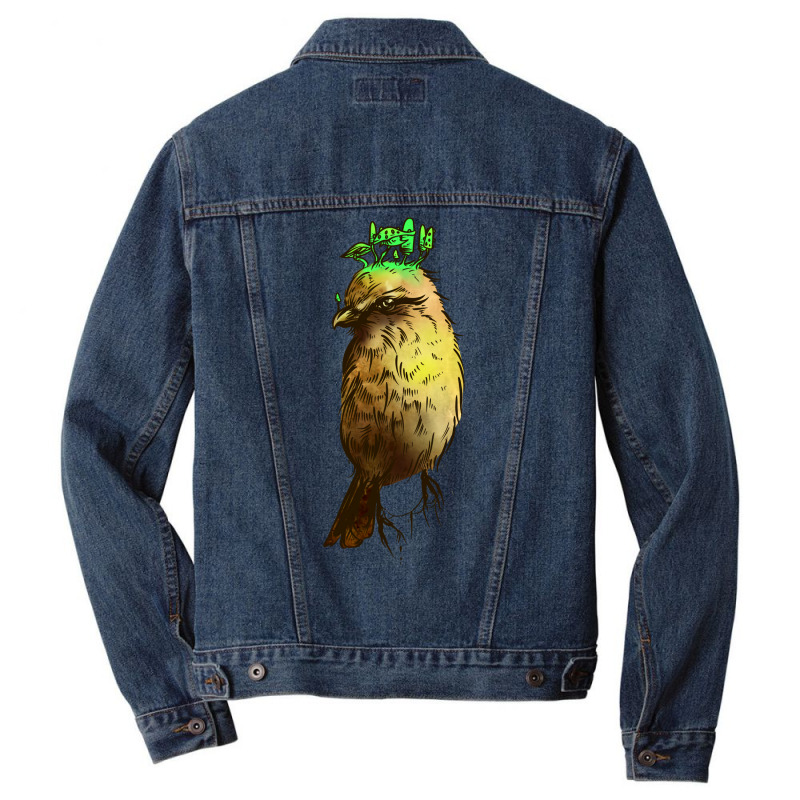 Mushroom Bird Trending Men Denim Jacket | Artistshot