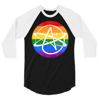 Atheism Rainbow Pride 3/4 Sleeve Shirt | Artistshot