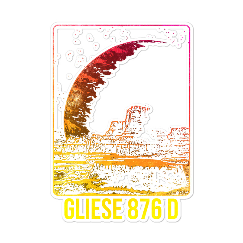 Gliese 876 D Exoplanet Planet Blue Sticker | Artistshot