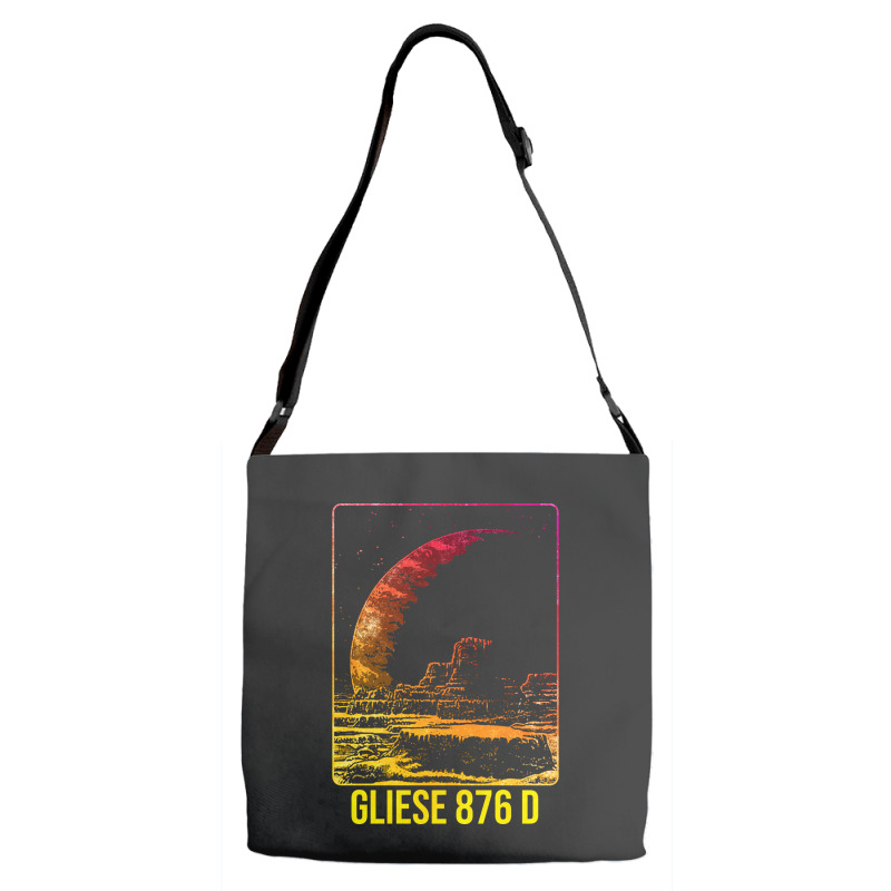 Gliese 876 D Exoplanet Planet Blue Adjustable Strap Totes | Artistshot