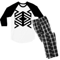 Geometric Tribal Spider Pattern Men's 3/4 Sleeve Pajama Set | Artistshot