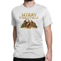 Merry Christmas Nativity Scene Classic T-shirt | Artistshot