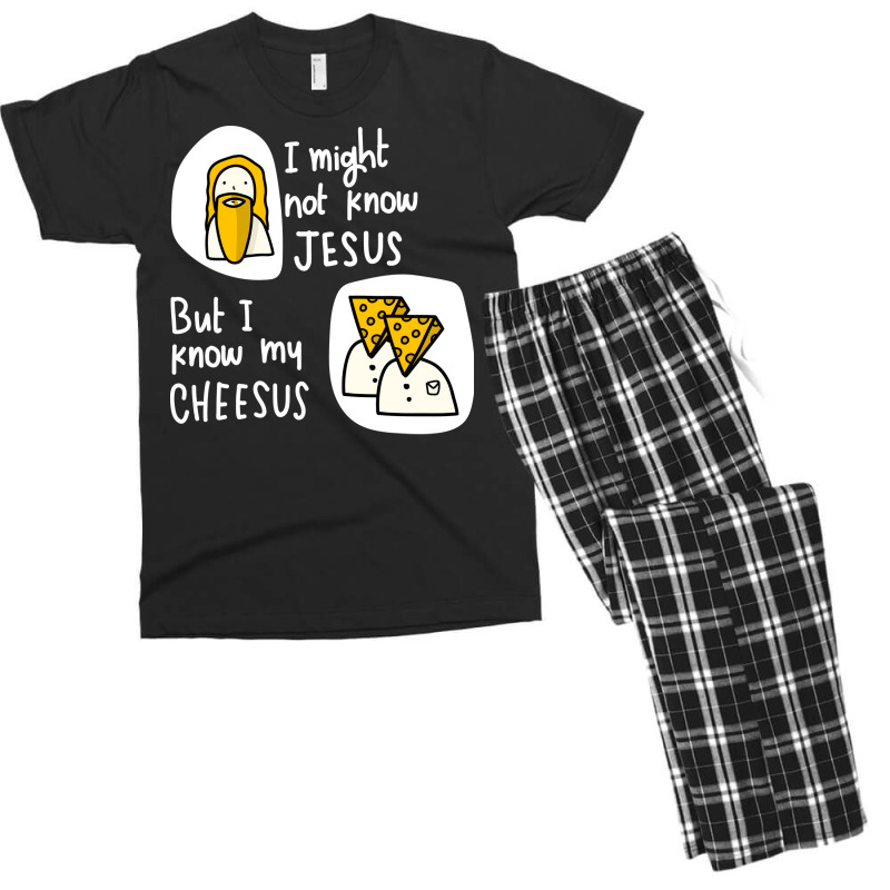 Jeesus Vs Cheeses In White Summer Men's T-shirt Pajama Set | Artistshot