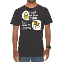 Jeesus Vs Cheeses In White Summer Vintage T-shirt | Artistshot