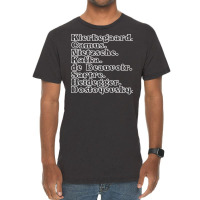 Kierkegaard Camus Nietzsche Kafka De Beauvoir Sartre Heidegger Dostoye Vintage T-shirt | Artistshot