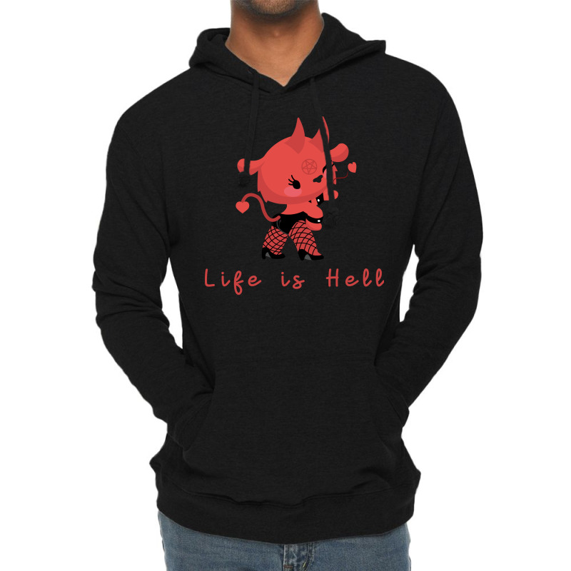 Life Is Hell Aesthetic Lightweight Hoodie | Artistshot