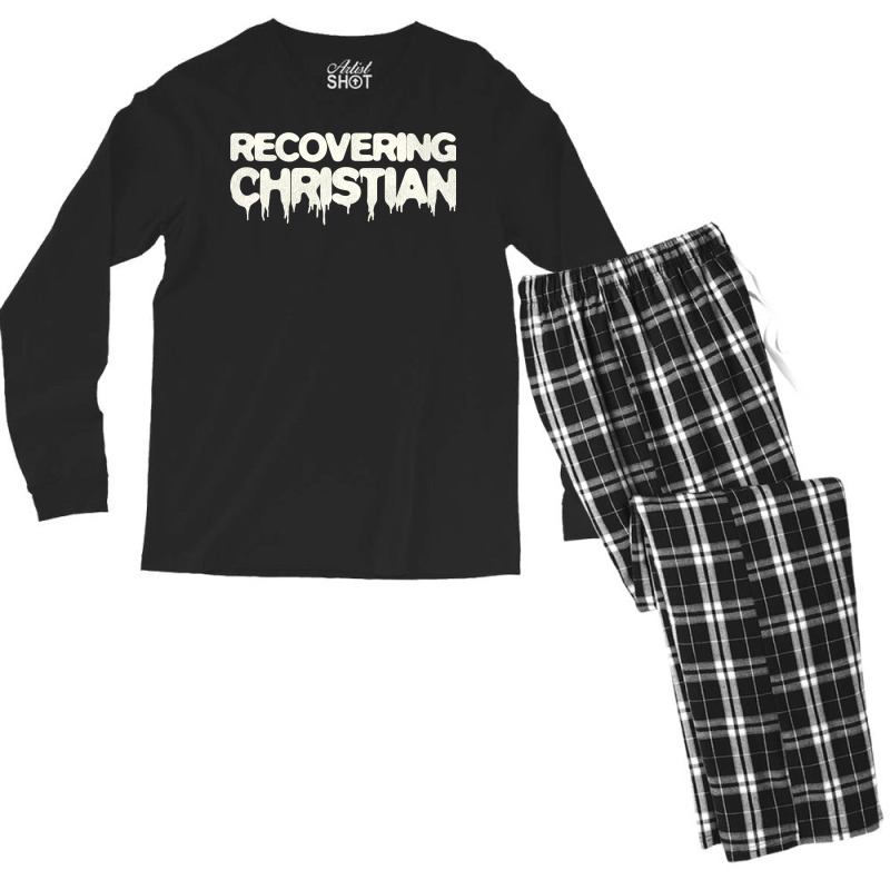 Recovering Christian Music Men's Long Sleeve Pajama Set | Artistshot