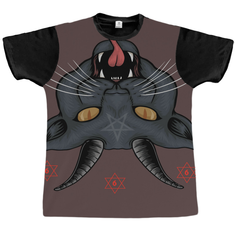 Satan Cat Graphic T-shirt | Artistshot