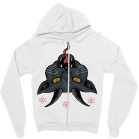 Satan Cat Zipper Hoodie | Artistshot