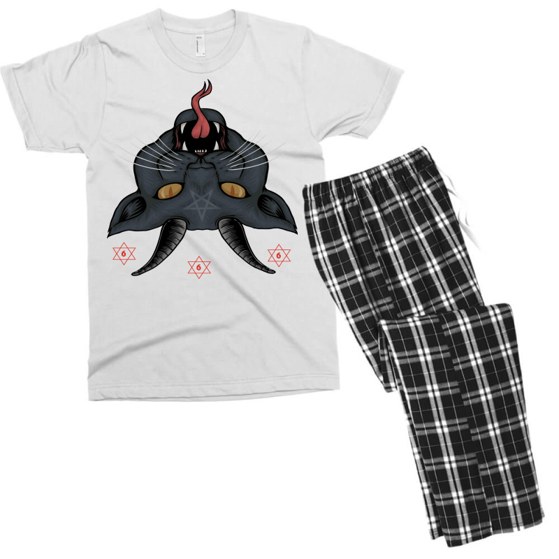 Satan Cat Men's T-shirt Pajama Set | Artistshot