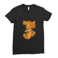 Sausage T-shirt Casing Graphy Smoking.png Ladies Fitted T-shirt | Artistshot