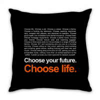 Trainspotting T2 Choose Life Quote Throw Pillow | Artistshot