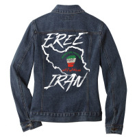 Women Life Freedom Zan Zendegi Azadi Farsi Support Iran T Shirt Ladies Denim Jacket | Artistshot