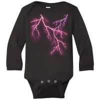 Artistshot Trending Lightning Bolt Eclair Electricity Hurricane Lightn Long Sleeve Baby Bodysuit | Artistshot