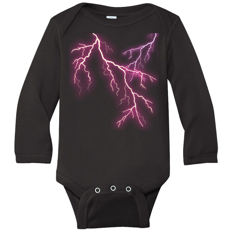 Artistshot Trending Lightning Bolt Eclair Electricity Hurricane Lightn Long Sleeve Baby Bodysuit by lykhongduong9enev3 | Artistshot