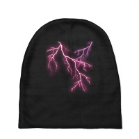 Artistshot Trending Lightning Bolt Eclair Electricity Hurricane Lightn Baby Beanies | Artistshot