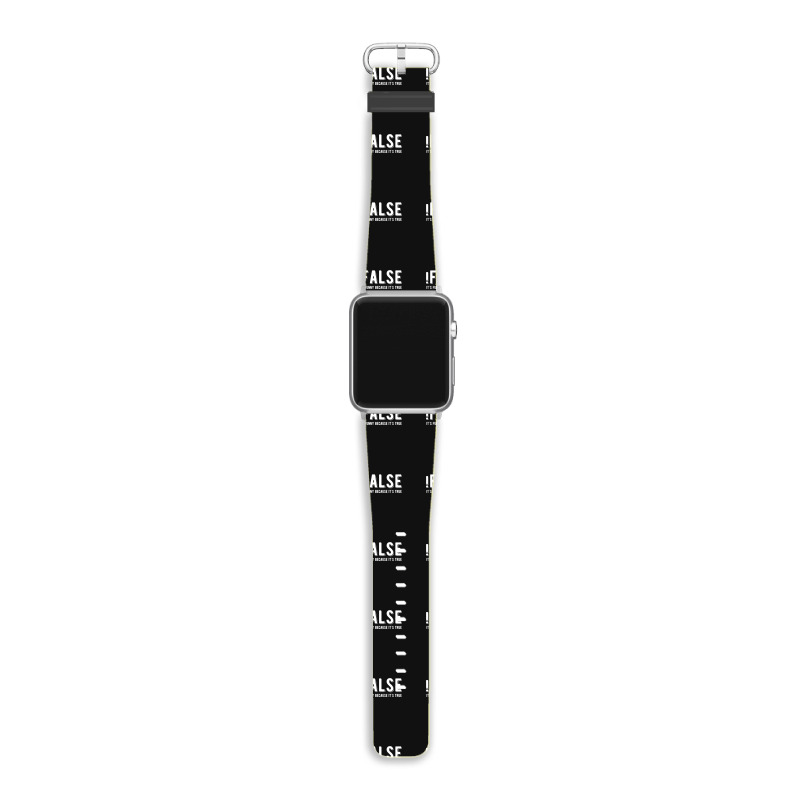 !false It's Funny Because It's True  Funny Programming Jokes  Dark Col Apple Watch Band | Artistshot