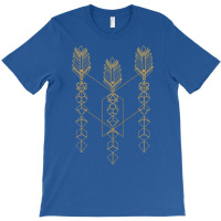 Golden Dice Set Arrows Tabletop Rpg Addict T-shirt | Artistshot