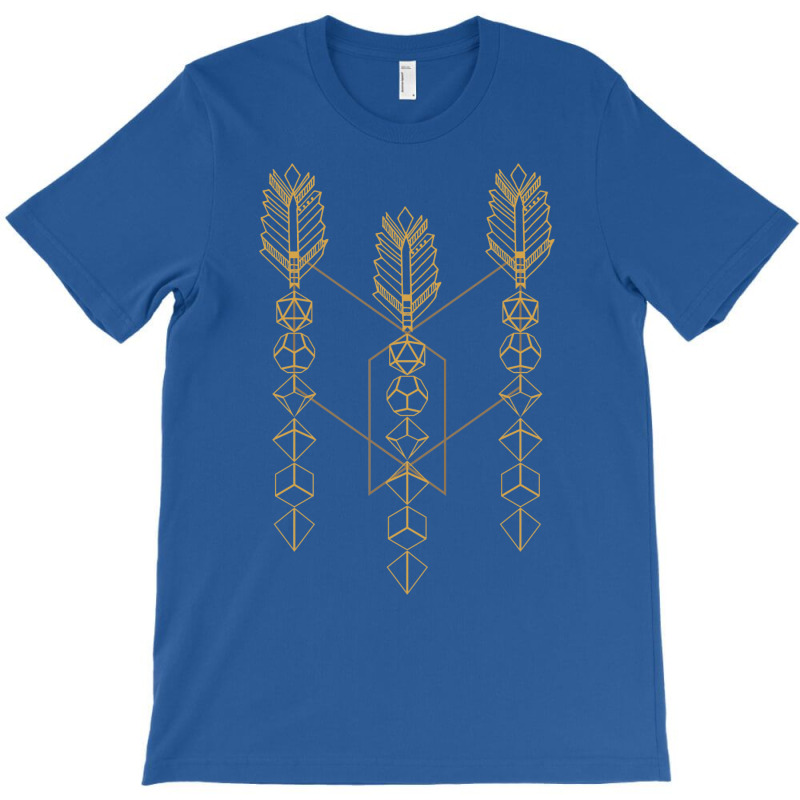 Golden Dice Set Arrows Tabletop Rpg Addict T-Shirt by gurgenyahyaip | Artistshot