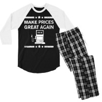 Funny Pro Trump Supporter Make Gas Prices Great Again Men's 3/4 Sleeve Pajama Set | Artistshot