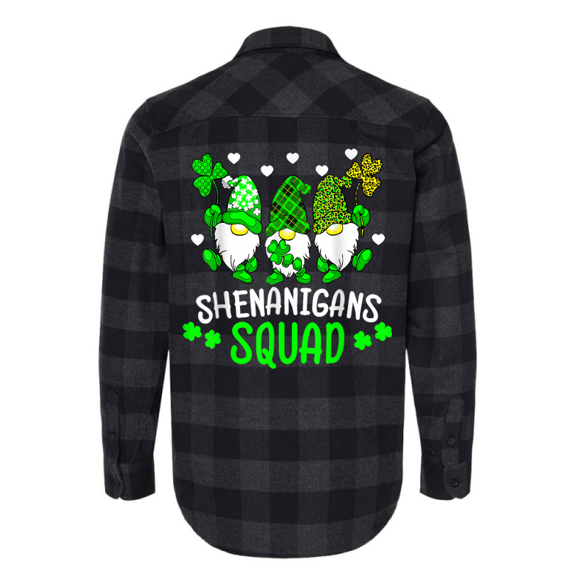 Funny Time For Shenanigans Squad St Patrick's Day Gnomes T Shirt Flannel Shirt by javauxswar | Artistshot