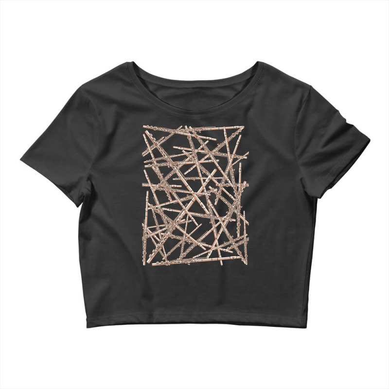 Flute Musical Instrument Pattern Natural Crop Top by CHARLOTTELYNNTAYLOR | Artistshot