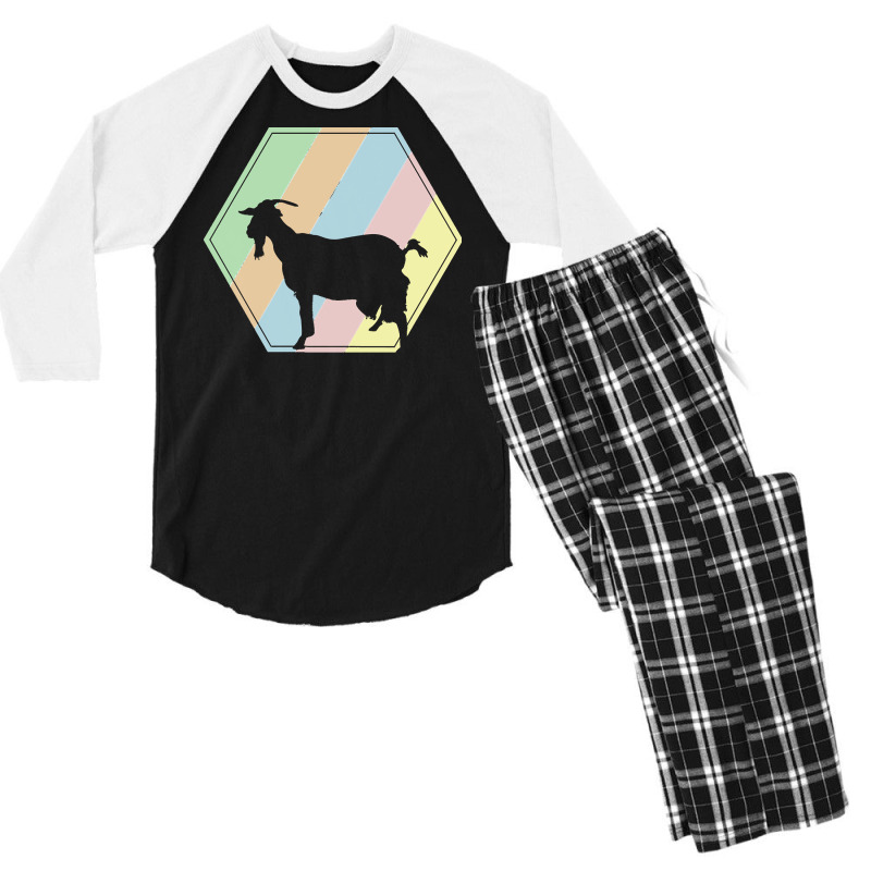 Retro T  Shirt Goat Retro T  Shirt Men's 3/4 Sleeve Pajama Set | Artistshot