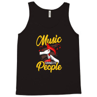 Music Teacher Note Music Notes Connects People Gift 1 Tank Top | Artistshot