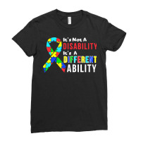 Autism Awareness T  Shirt Autism Is Not A Disability It's A Different Ladies Fitted T-shirt | Artistshot