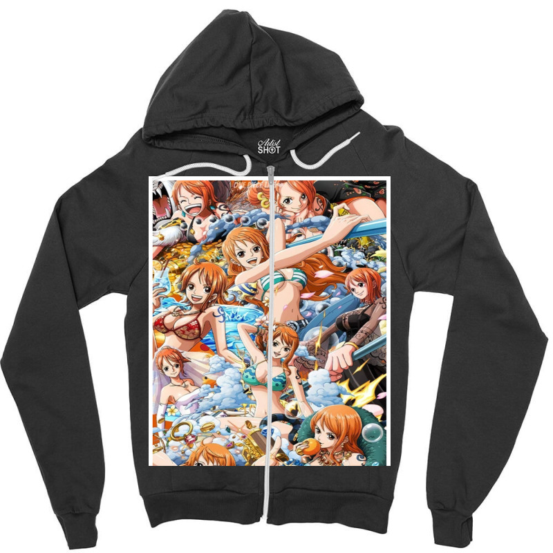 Nami Zipper Hoodie by deonelarmonyx | Artistshot