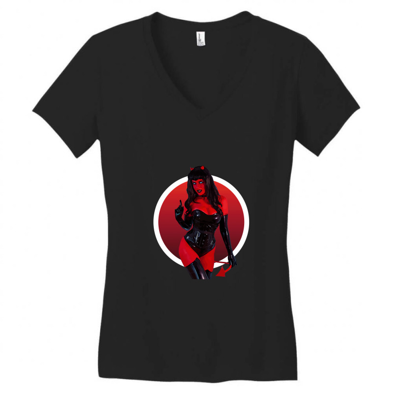 Devil Woman Women's V-Neck T-Shirt by Alexsmith | Artistshot