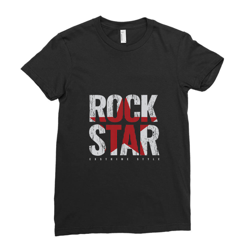 Rock Star Ladies Fitted T-Shirt by BarryGreen | Artistshot