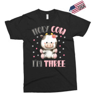 Holy Cow I'm Three Cute Farm Animal 3rd Birthday For Girl T Shirt Exclusive T-shirt | Artistshot