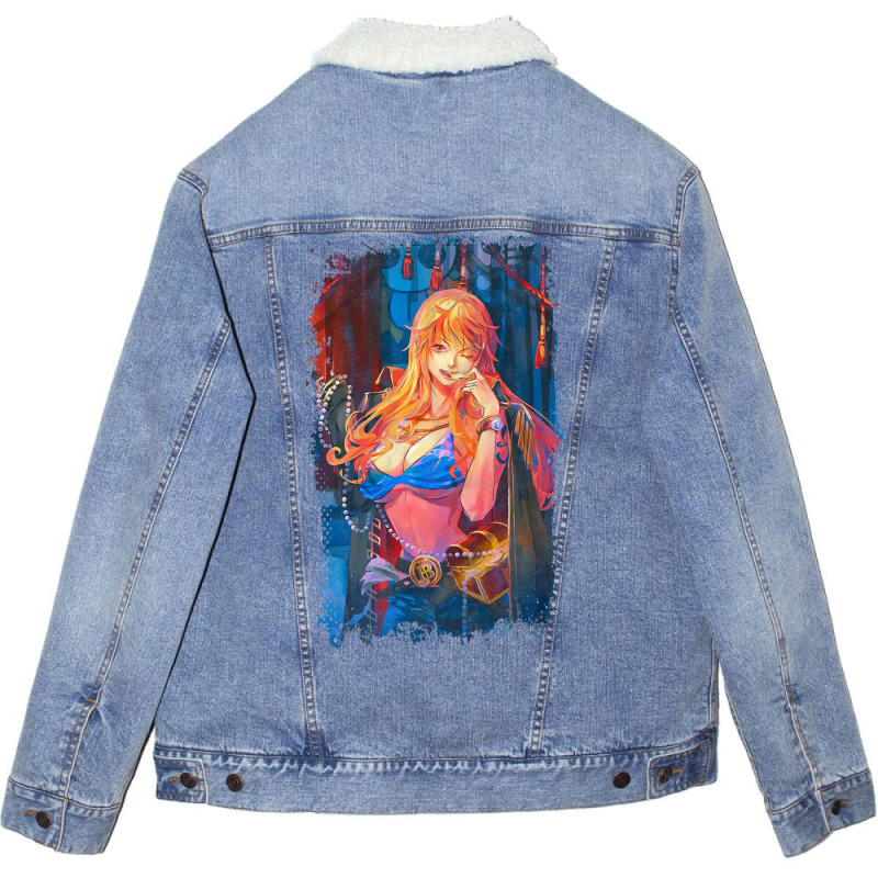 Nami Vintage Unisex Sherpa-Lined Denim Jacket by deonelarmonyx | Artistshot