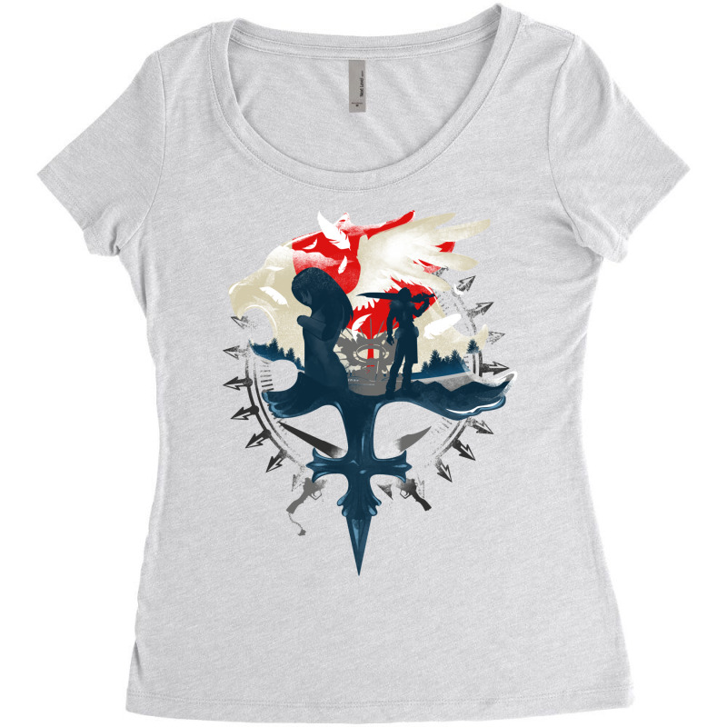 Final Fantasy Viii   Gunblades And Angels Women's Triblend Scoop T-shirt by togkszosimed | Artistshot