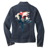 Final Fantasy Viii   Gunblades And Angels Ladies Denim Jacket | Artistshot