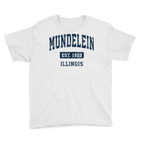 Mundelein Illinois Il Vintage Athletic Sports Design T Shirt Youth Tee | Artistshot