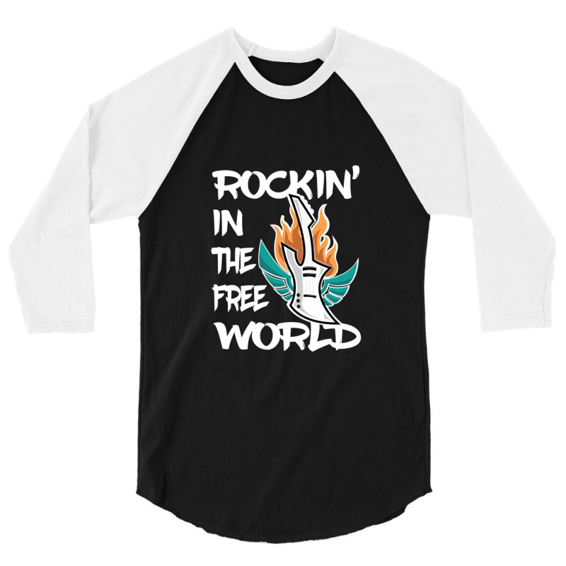 Rockin' In The Free World 3/4 Sleeve Shirt | Artistshot