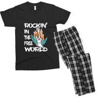 Rockin' In The Free World Men's T-shirt Pajama Set | Artistshot