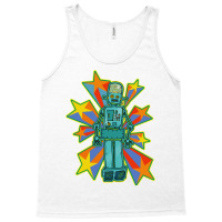 Super Cool Blue Robot With Shooting Stars Tank Top | Artistshot