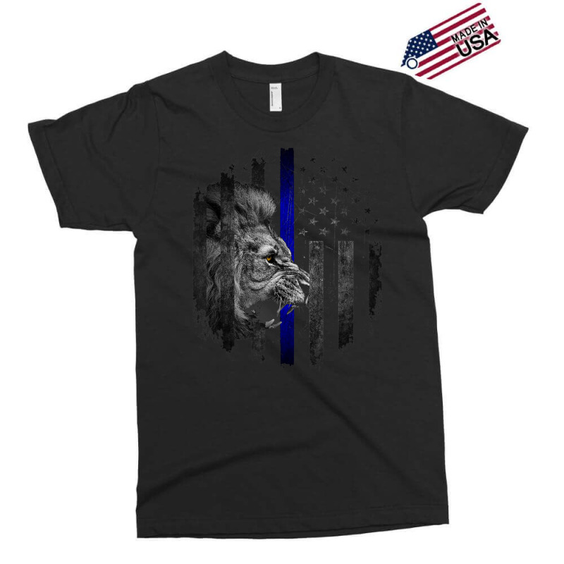 Thin Blue Line Distressed Police Powerful Lion Warrior Shirt Exclusive T-shirt | Artistshot