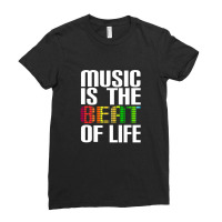 Music Is The Beat Of Life Novelty Gifts. 1 Ladies Fitted T-shirt | Artistshot