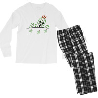 Jumbo Cactuar And Friends   Final Fantasy Men's Long Sleeve Pajama Set | Artistshot