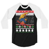 Skiing T  Shirt Skiing Ugly Christmas T  Shirt 3/4 Sleeve Shirt | Artistshot