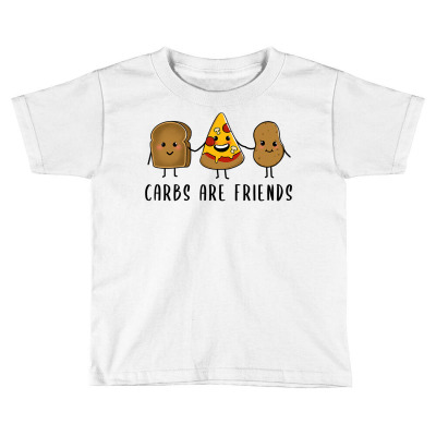 Carbs Are Friends Cute Illustration Toddler T-shirt Designed By Adeart