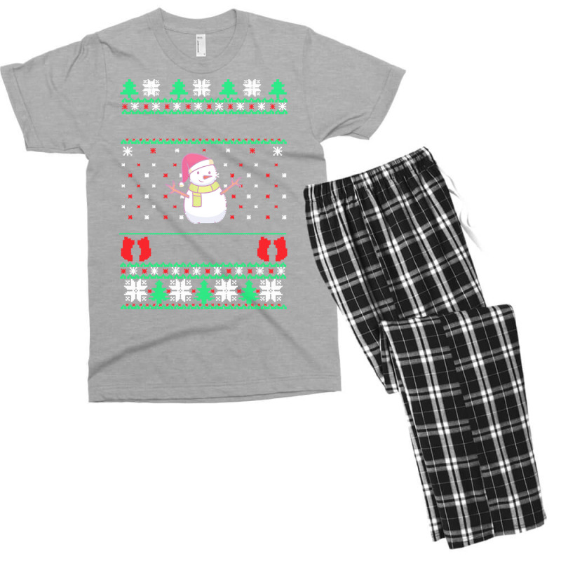 Snowman T  Shirt Snowman Ugly Christmas T  Shirt Men's T-shirt Pajama Set | Artistshot