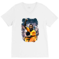 Pelé Rip 2022 Brazil V-neck Tee | Artistshot