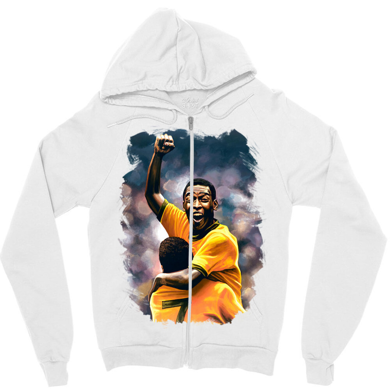 Pelé Rip 2022 Brazil Zipper Hoodie by deonelarmonyx | Artistshot