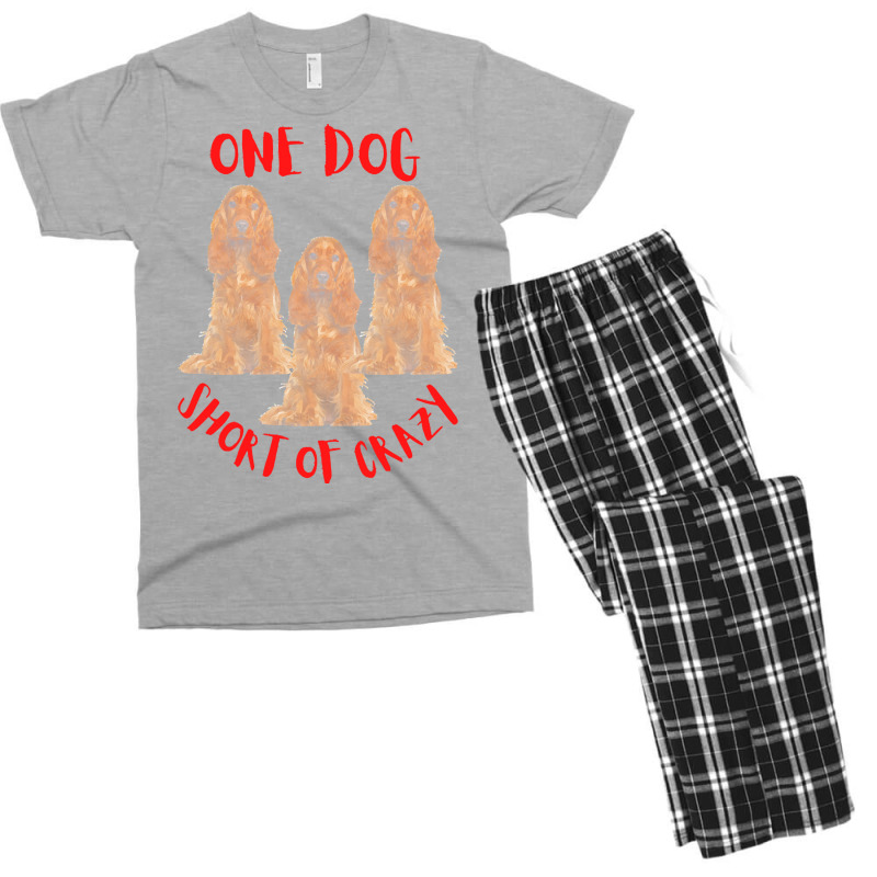 One Dog Short Of Crazy T  Shirtone Dog Short Of Crazy T  Shirt (12) Men's T-shirt Pajama Set | Artistshot